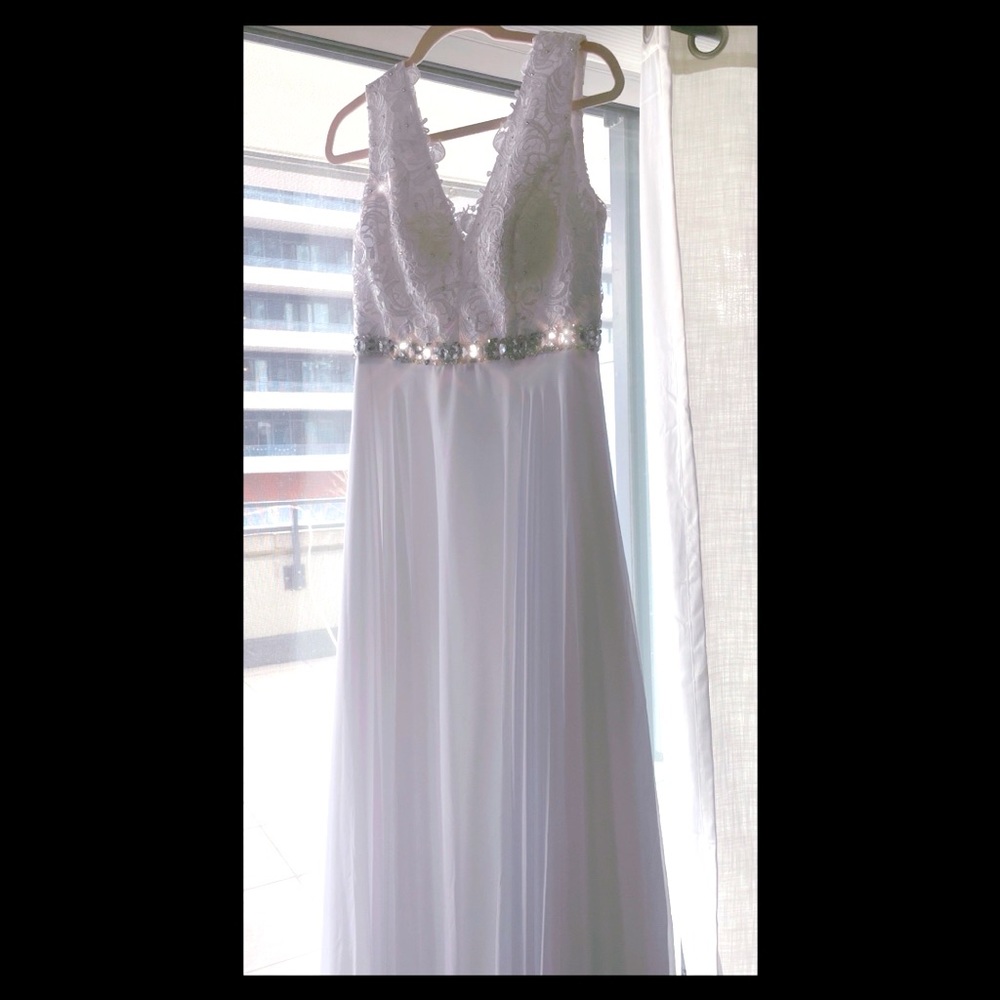 White Formal Evening Gown